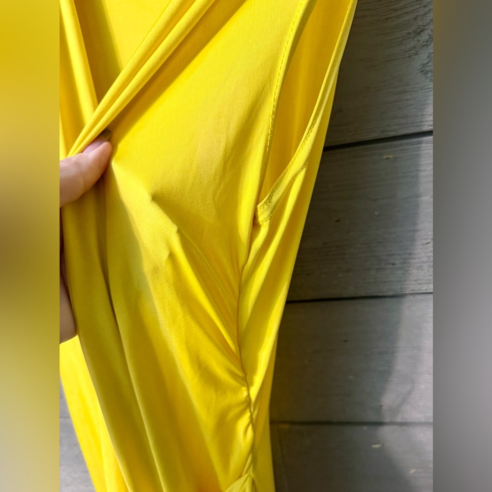 NWT Missguided Lime Slinky Drape Front Mini Dress Sz US/2 Sexy Cocktail Party - Picture 6 of 12